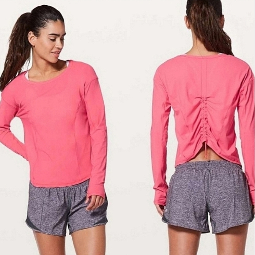 Lululemon On Pace Long Sleeve, Coral, Women's Size 8